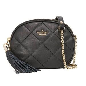 Emerson Place Tinley Black Leather Cross Body Bag